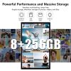 Tablet 10.1 inch Android Tablets, Android 13 Tablet Quad Core 8GB RAM 256GB ROM, 24MP Camera, 8000mAh Long Battery Life