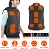 Heated Vest Electric USB Jacket Men Women Heating Coat Thermal Body Warmer Wear with 3 Temperature Levels